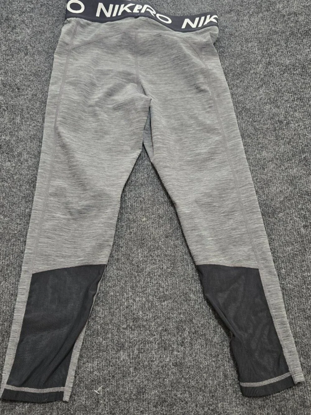 Nike Pro Leggings Women’s Medium Gray Black Colorblock High Waist Workout Pants